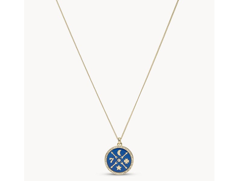 Little Fortunes Lapis Blue Stainless Steel Pendant Necklace For Women