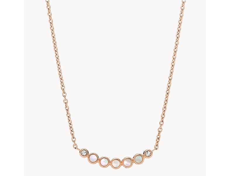Mother-of-Pearl Rose Gold-Tone Necklace For Women