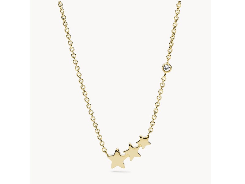 Shooting Star Gold-Tone Stainless Steel Necklace For Women