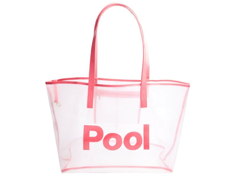 White Mesh Madison Tote With Watermelon Pool