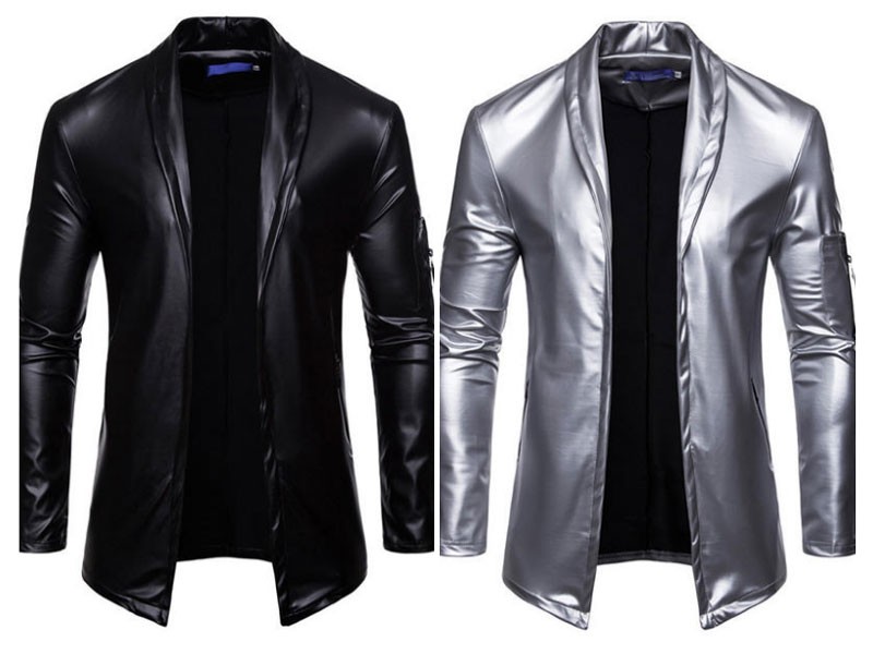 KettyMore Men's Classy Casual Elastic Leather Jacket