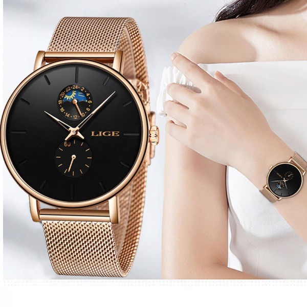 Lige Women Luxury Brand Watch