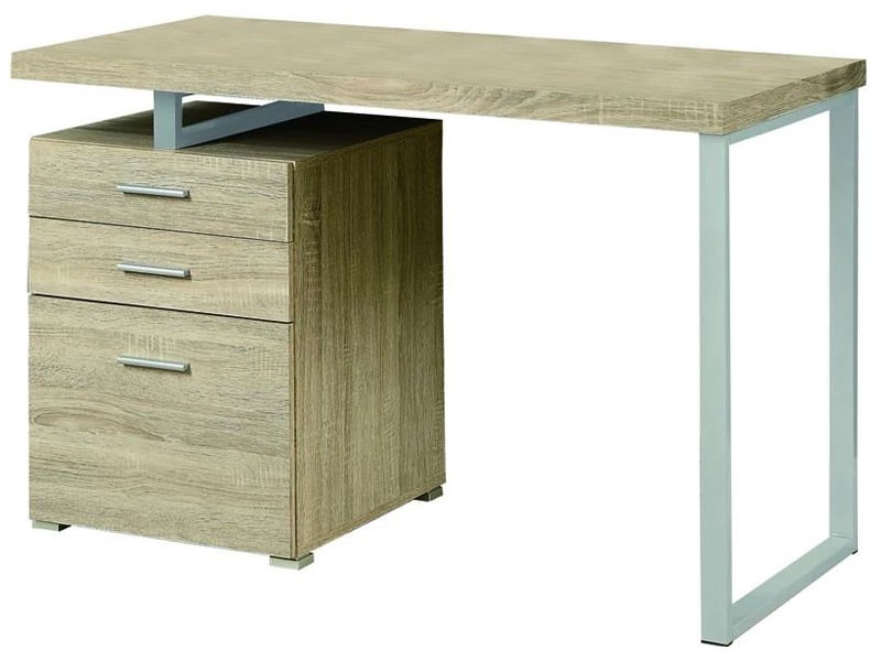Monarch Specialties Natural Reclaimed-Look Left Or Right Facing Desk