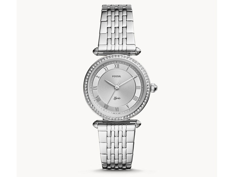 Lyric Three-Hand Stainless Steel Watch For Women
