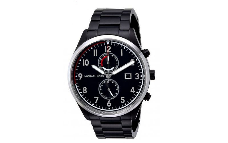 Michael Kors Saunder Black Dial Chronograph Men's Watch MK8575