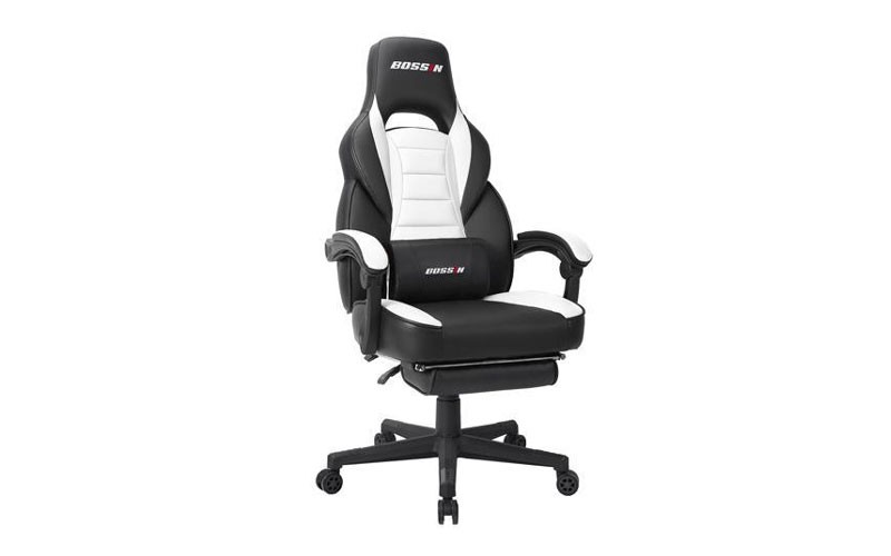 Bossin Racing Style Gaming Chair Computer Desk Chair with Footrest and Headrest