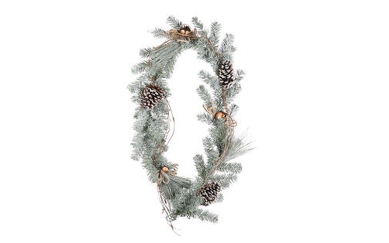 Jaclyn Smith 6 Ft Frosted Garland