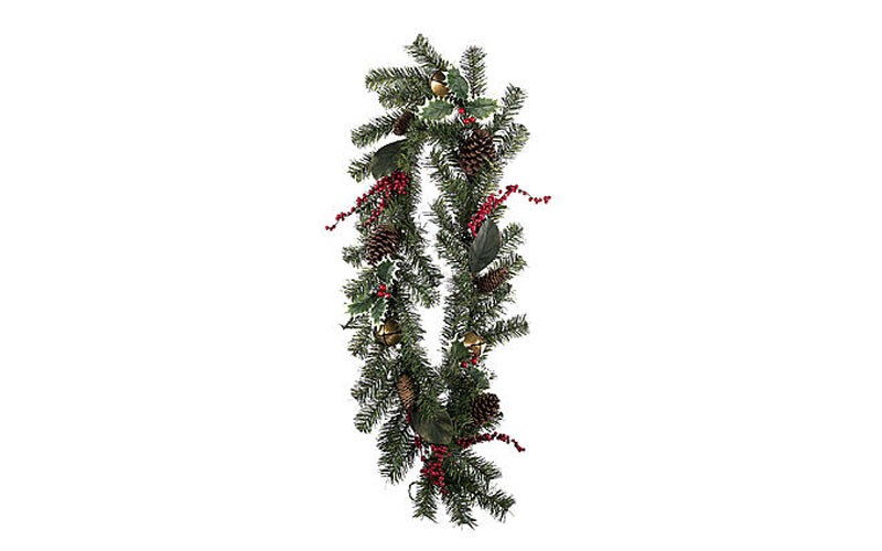 Jaclyn Smith 6FT Bell Berry Garland