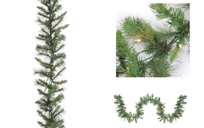 Northlight 9' x 12 Pre-Lit Canyon Pine Artificial Christmas Garland - Clear Lig
