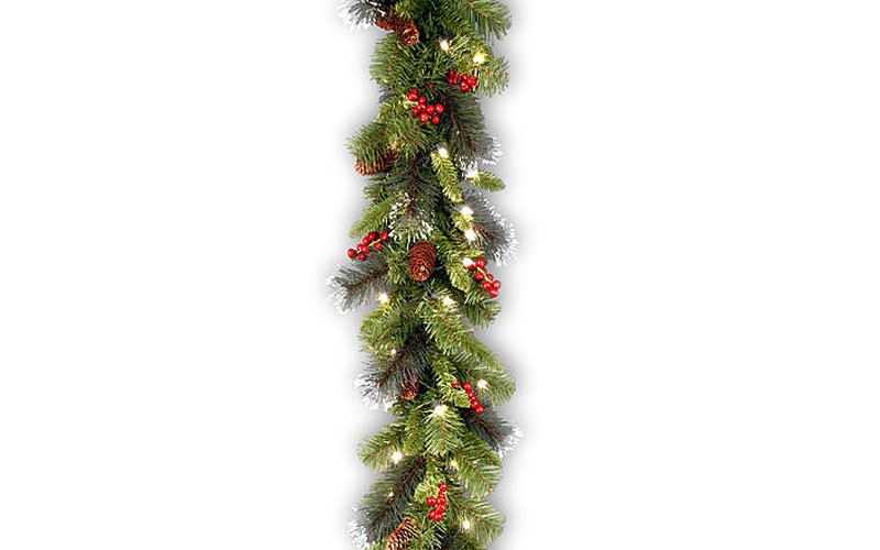 National Tree Company 9 ft. Crestwood Spruce Garland with Clear Lights