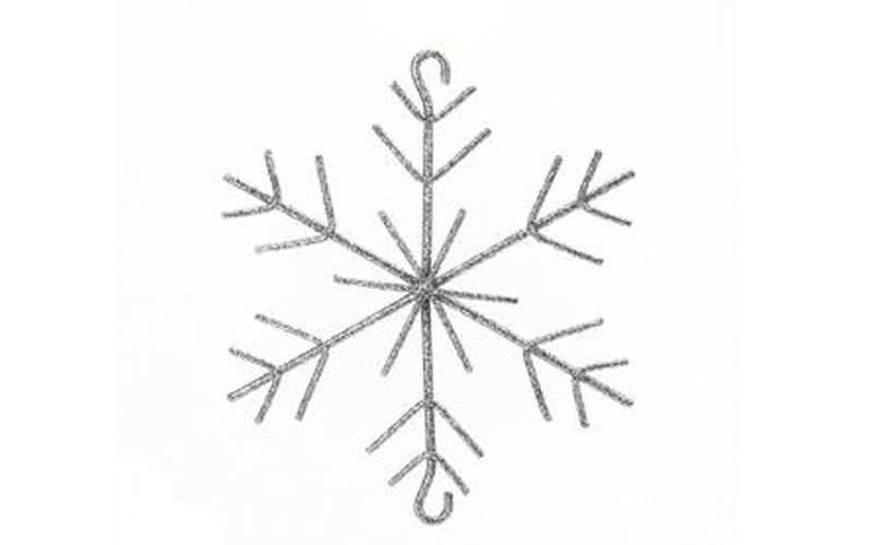 Roman 5 Silver Splendor Glittered Christmas Build-a-Garland Snowflake