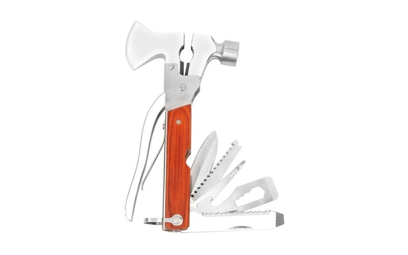 17in1 Hammer-Ax and Pliers Stainless Steel Multi-Tool with Belt Pouch