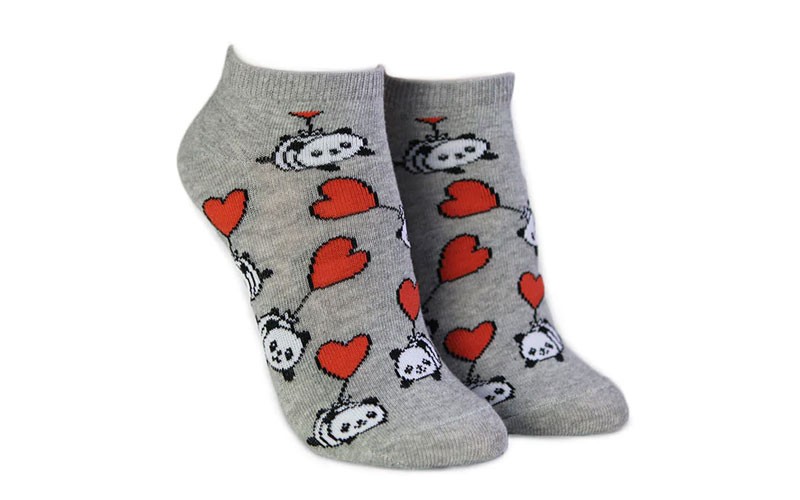 Panda Print Ankle Socks