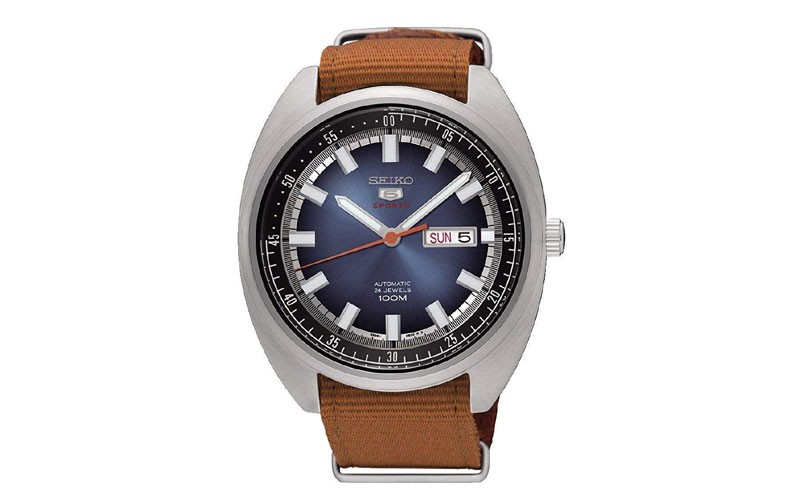 Seiko 5 Turtle Sports 100M Watch Blue Gradation Dial Nato Watch