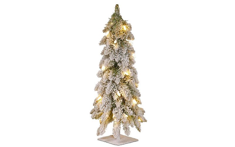 National Tree Company 2-ft Pre-lit Slim Flocked Artificial Christmas Tree
