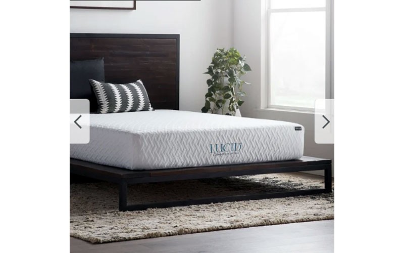 lucid comfort collection 12 memory foam hybrid mattress