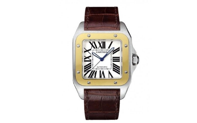Cartier Santos White Dial Automatic Mens Watch