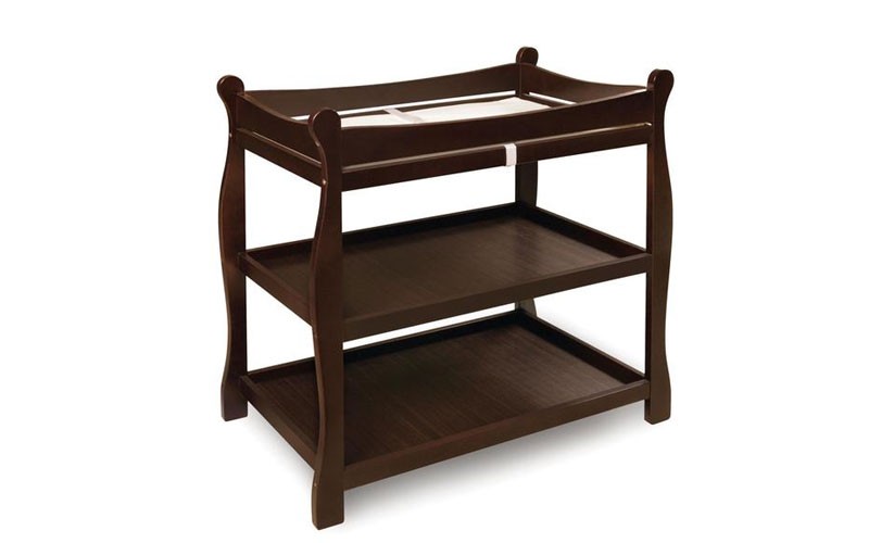 Badger Basket Espresso Sleigh Style Baby Changing Table