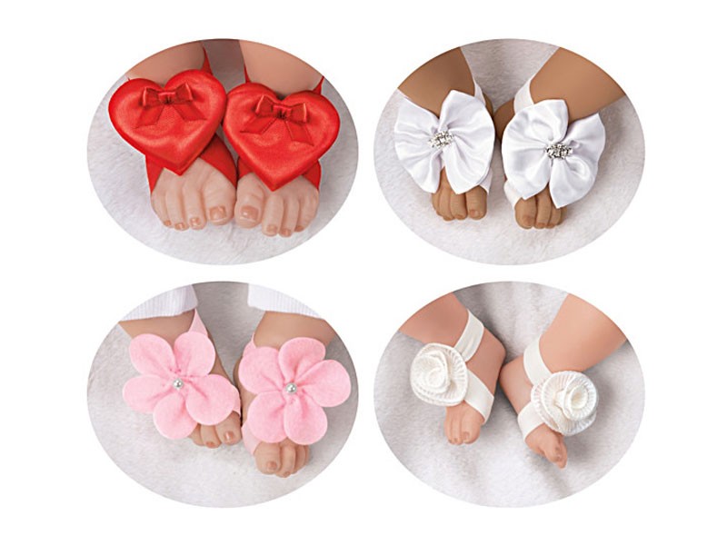 Barefoot Sandals And Headband Accessory Set For Baby Dolls