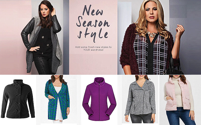 Up to 60% Off on Women's Plus Size Outerwear Coats & Jackets