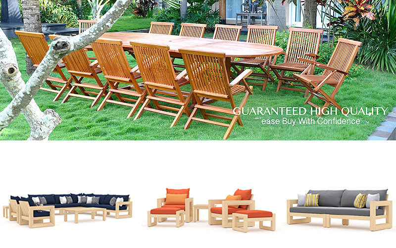 Outdoor Wood Furniture Sets at Discount Prices