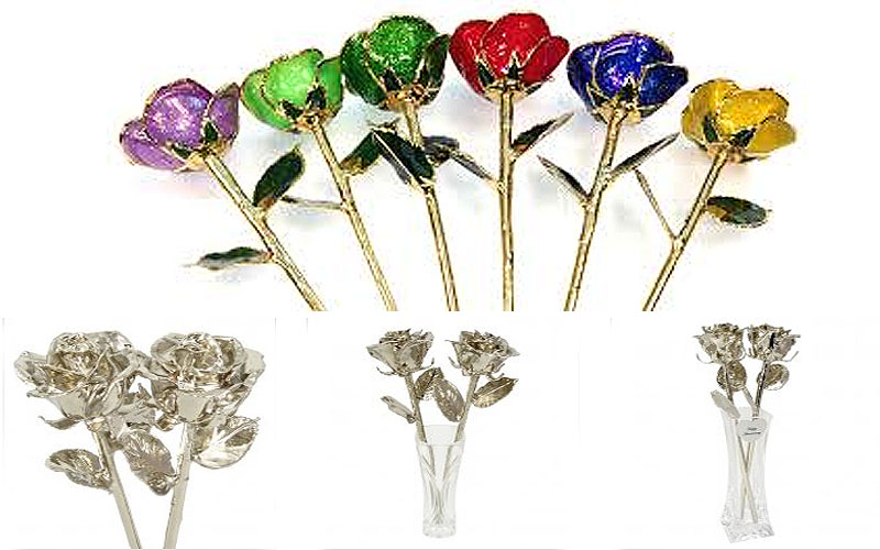 Platinum-Dipped Roses Online at Discount Prices