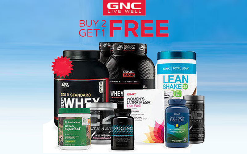 GNC Buy 2 Get 1 Free Offers
