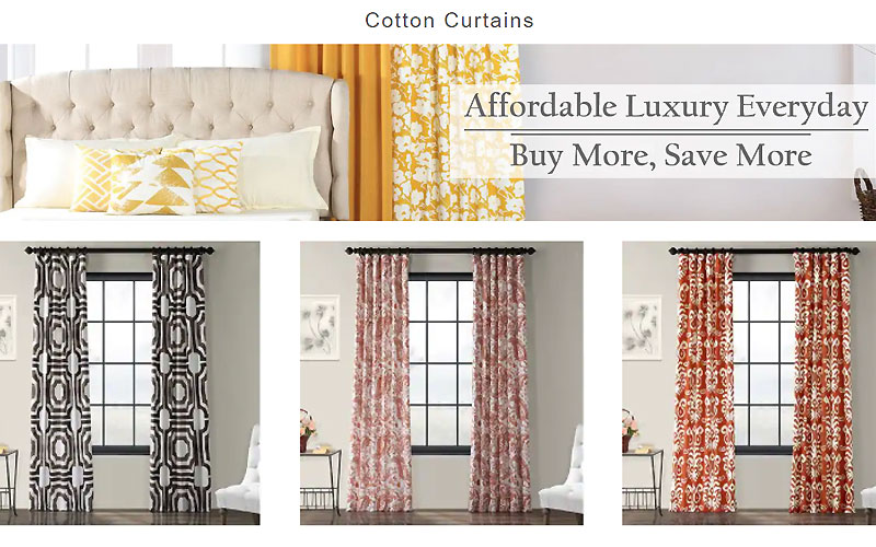 Up to 80% Off on Cotton Curtains