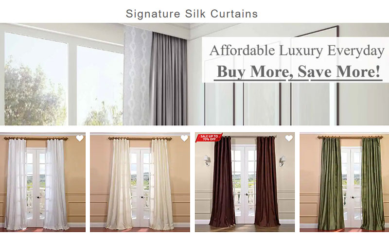 Up to 70% Off on Signature Silk Curtains