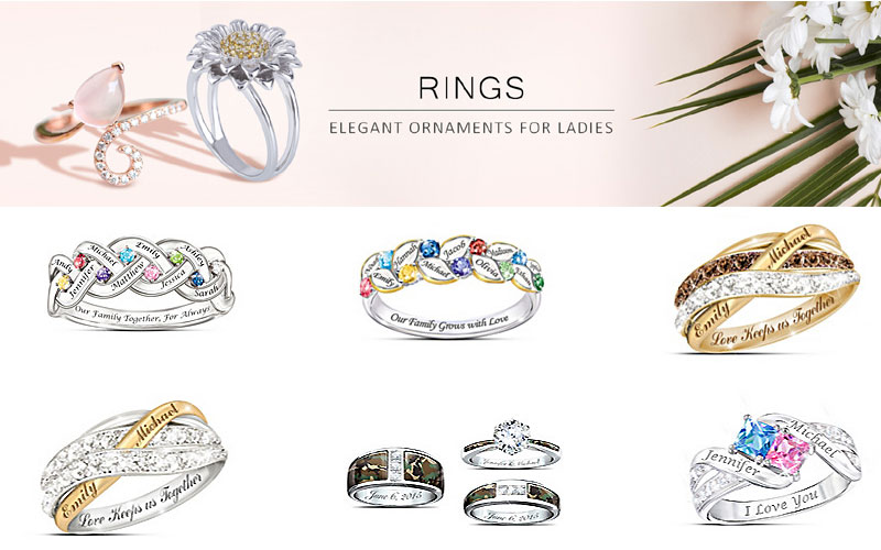 Shop Bradford Exchange Diamond, Engagement & Birthstones Rings