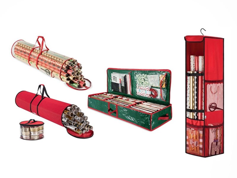 Christmas Gift Wrap Storage Bag & Organizers: Round, Under-bed, & Hanging Styles