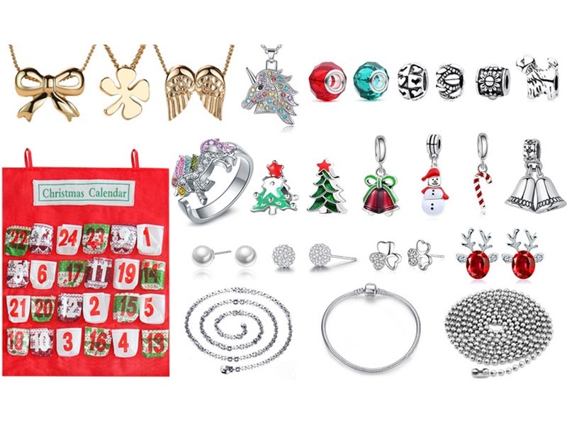 Advent Christmas Calendar Bags Hanging Decoration Fashion Jewelry