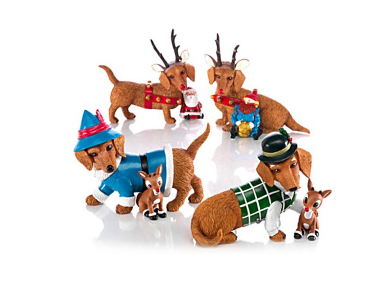 Happy Howl-idays Dachshund Figurine Collection