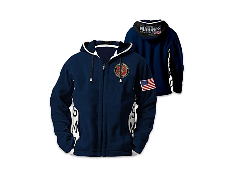 United States Marine Corps Semper Fi Hooded Fleece Jacket
