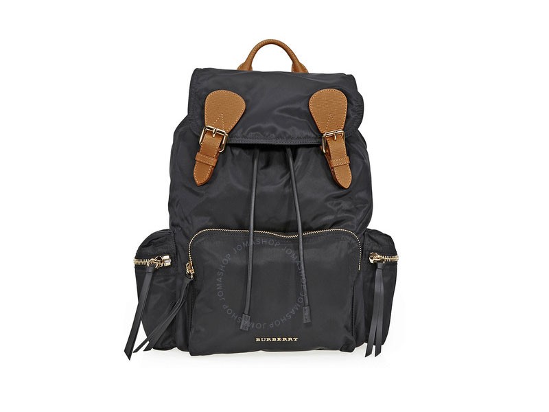 Burberry Large Technical Nylon and Leather Rucksack