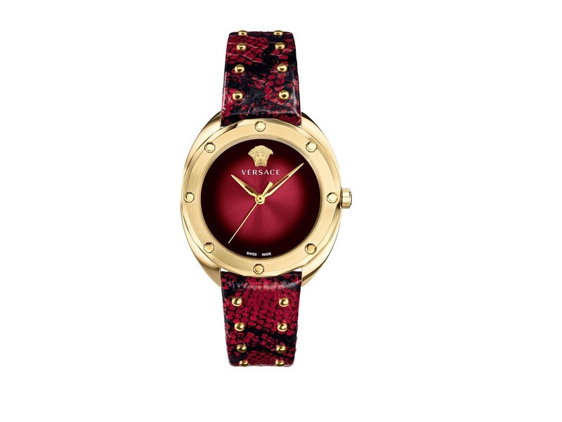 Versace Shadov Quartz Red Dial Ladies Watch