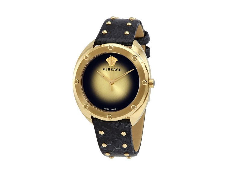 Versace Shadov Quartz Champagne Dial Ladies Watch VEBM00318