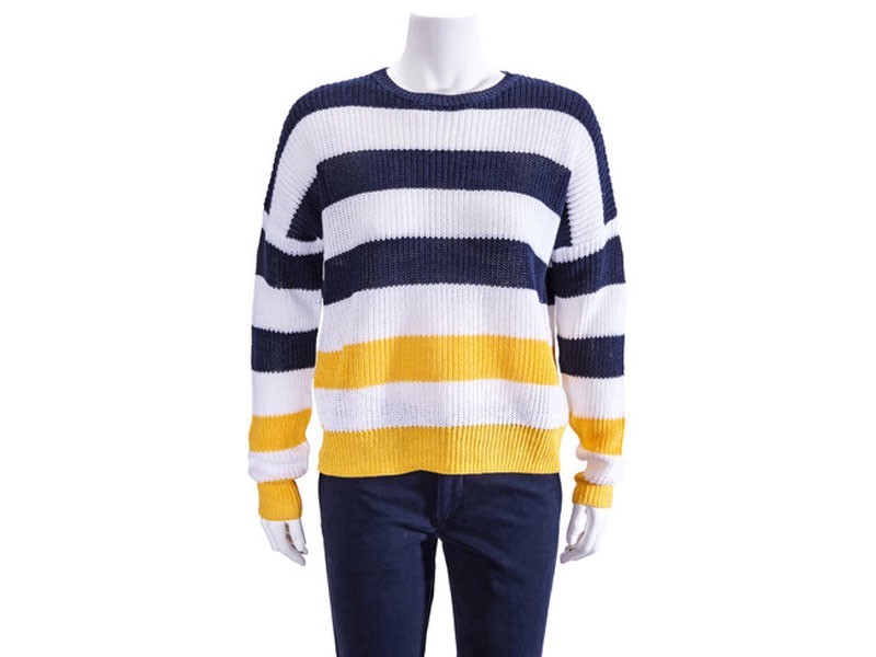 Polo Ralph Lauren Ladies Ribbed Knitted Striped Sweater