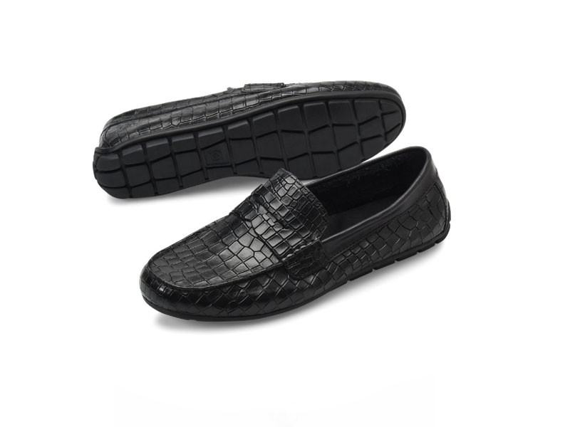 Men's Born Andes Loafers In Black Embossed H45909