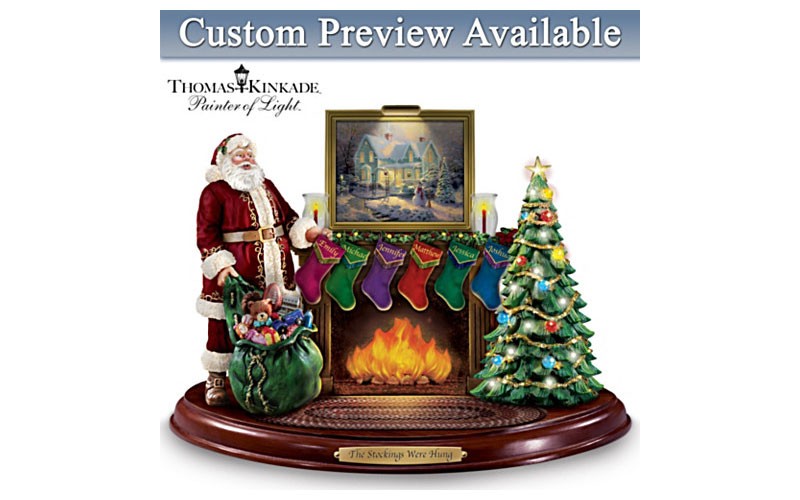 Thomas Kinkade Lighted Musical Sculpture With Up To 6 Names
