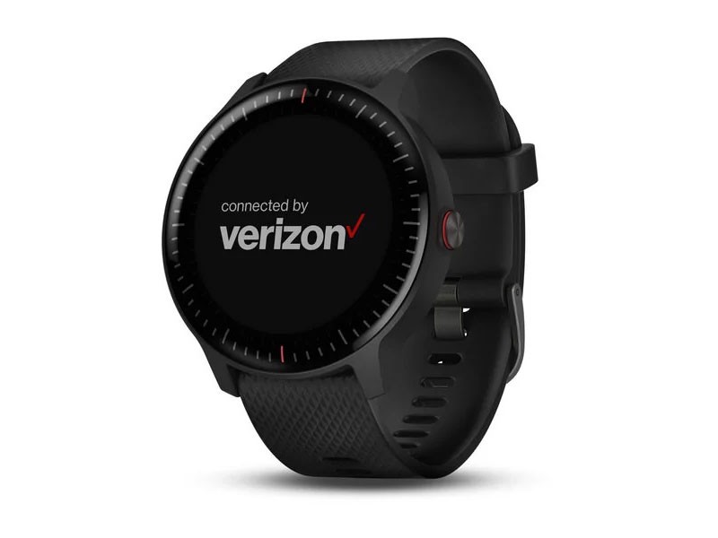 Vivoactive 3 Music Verizon Black with Red Accents and Slate Hardware Watch