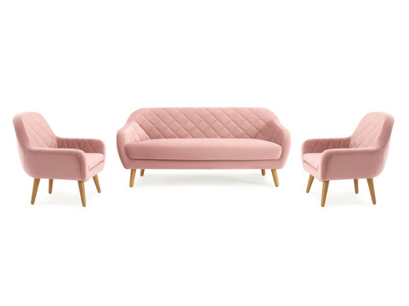 Isobel 3 Piece Seating Set Blush Pink