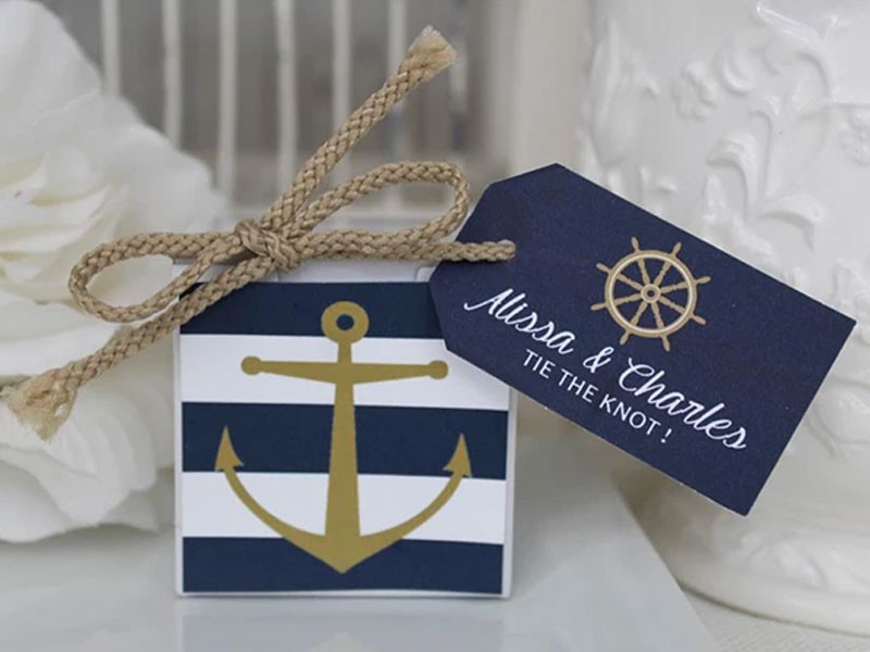 Personalized Nautical Anchor Favor Box
