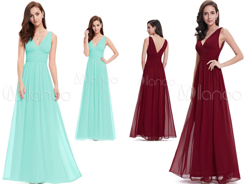 Women's Chiffon Mother Dress Mint Green Long Prom Dress