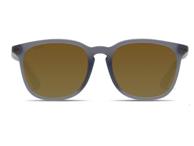 Men's Gucci GG0154SA Gray Brown Sunglasses