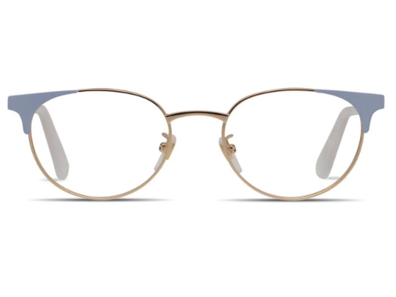 Women's Gucci GG0247O Gold Blue And White Eyeglasses