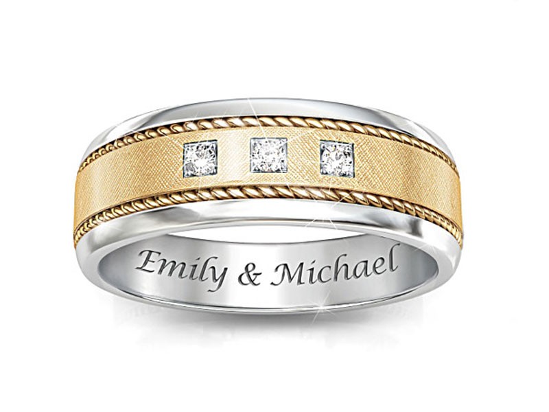 Timeless Love Personalized Men's Diamond Ring