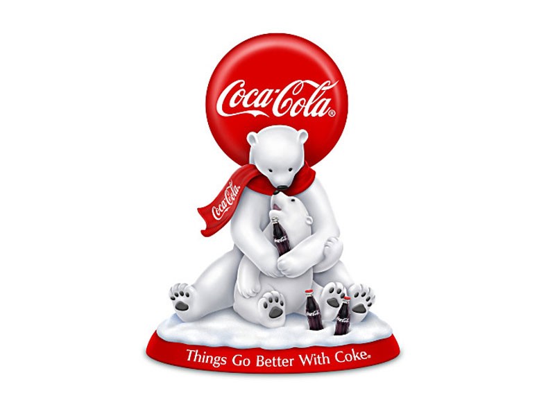 Things Go Better With COKE COCA-COLA Polar Bears Figurine