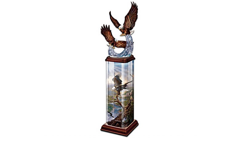 Ted Blaylock Eagle Art Lighted Tabletop Sculpture