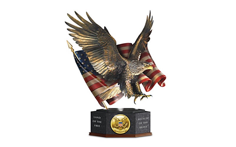 Pride Of America Veterans Tribute Eagle and Fla
